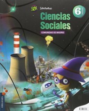 Portada de Ciencias Sociales 6º Primaria Proyecto Superpixepolis Madrid
