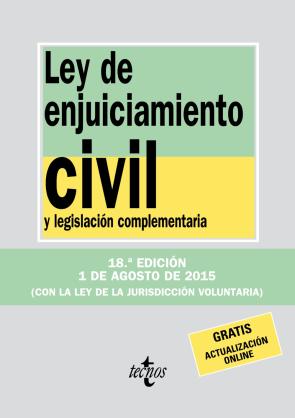 Libro Ley De Enjuiciamiento Civil y Legislacion Complementaria (18ª Ed. ) (2015)