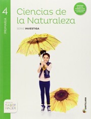 Portada de Ciencias Naturales 4º Primaria Investiga Saber Ed 2015