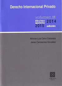 Libro Derecho Internacional Privado, Vol. Ii (15ª Ed.) (2014)