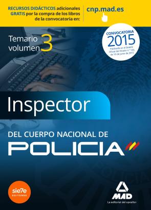 Libro Inspectores del Cuerpo Nacional De Policia. Temario Volumen Iii Ciencias Sociales y Tecnico-cientificas (2015)