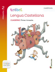 Portada de Lengua 2º Primaria Globalizado Primer Trimestre Cuaderno Trebol C Uadricula Ed 2015