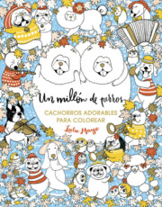 Portada de Un millon de perros: cachorros adorables para colorear