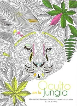 Libro Oculto en la jungla (libro antiestres para colorear) (2016)