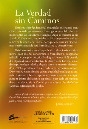Libro La verdad sin caminos: antologia fundamental de enseÑanzas (2016)