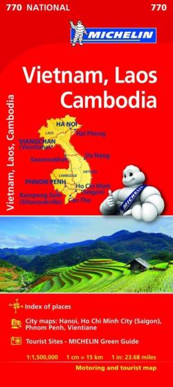 Libro Mapa National Vietnam, Laos, Camboya 2018