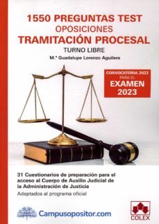Libro 1550 Preguntas Test Oposiciones Tramitación Procesal. Turno Libre