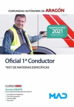 Libro Oficial 1ª Conductor De La Comunidad Autonoma De Aragon. Test De Materias Especificas
