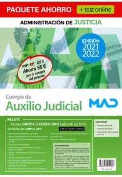 Libro Paquete Ahorro + Test Online Cuerpo De Auxilio Judicial De La Administracion De Justicia (Ed. 2021-2022)