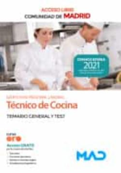 Libro Técnico De Cocina De La Comunidad De Madrid (Acceso Libre). Temario General Y Test