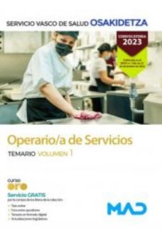 Libro Operario/a De Servicios De Osakidetza-servicio Vasco De Salud Servicio Vasco De Salud (osakidetza)
