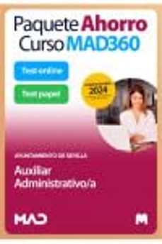 Libro Paquete Ahorro Curso Mad360 + Test Papel Y Online Auxiliar Admini Strativo/a Oposiciones Auxiliar Administrativo/a Del Ayumtamiento De Sevilla