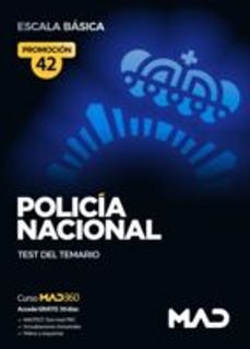 Libro Policía Nacional Escala Básica Promoción 42. Test