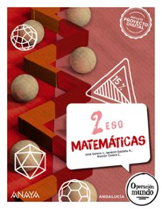 Libro Matemáticas 2º Eso Operación Mundo Andalucía