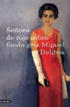 Libro Señora De Rojo Sobre Fondo Gris