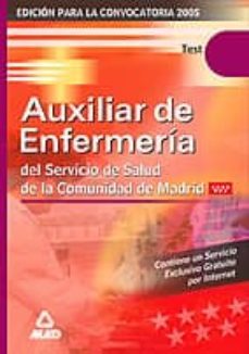 Libro Test Auxiliar De Enfermeria Servicio Madrileño De Salud