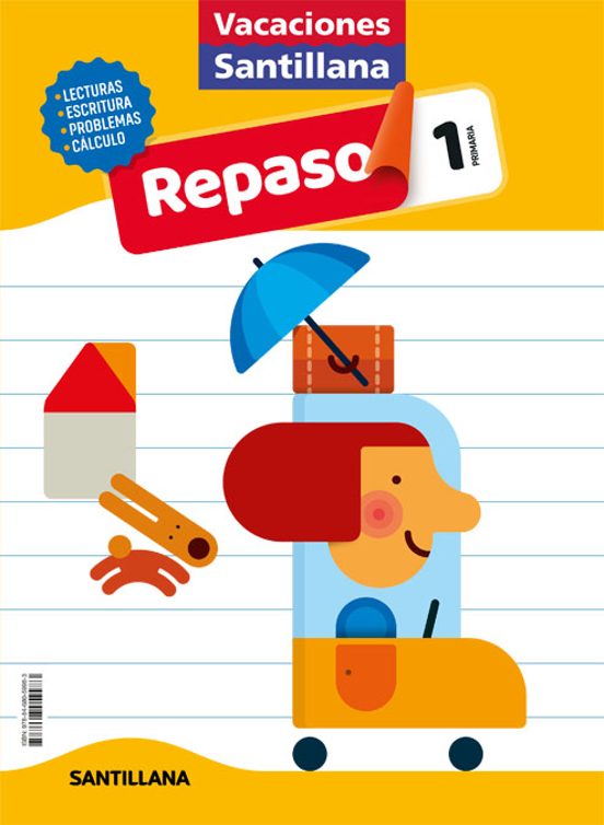 Portada de Vacaciones De Repaso 1.º Educación Primaria. Castellano