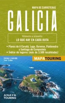 Libro Mapa De Carreteras Galicia 2025 (desplegable), Escala 1:340.000