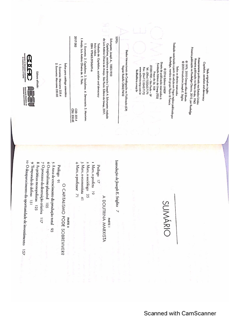Libro Capitalismo, Socialismo Y Democracia. Volumen I