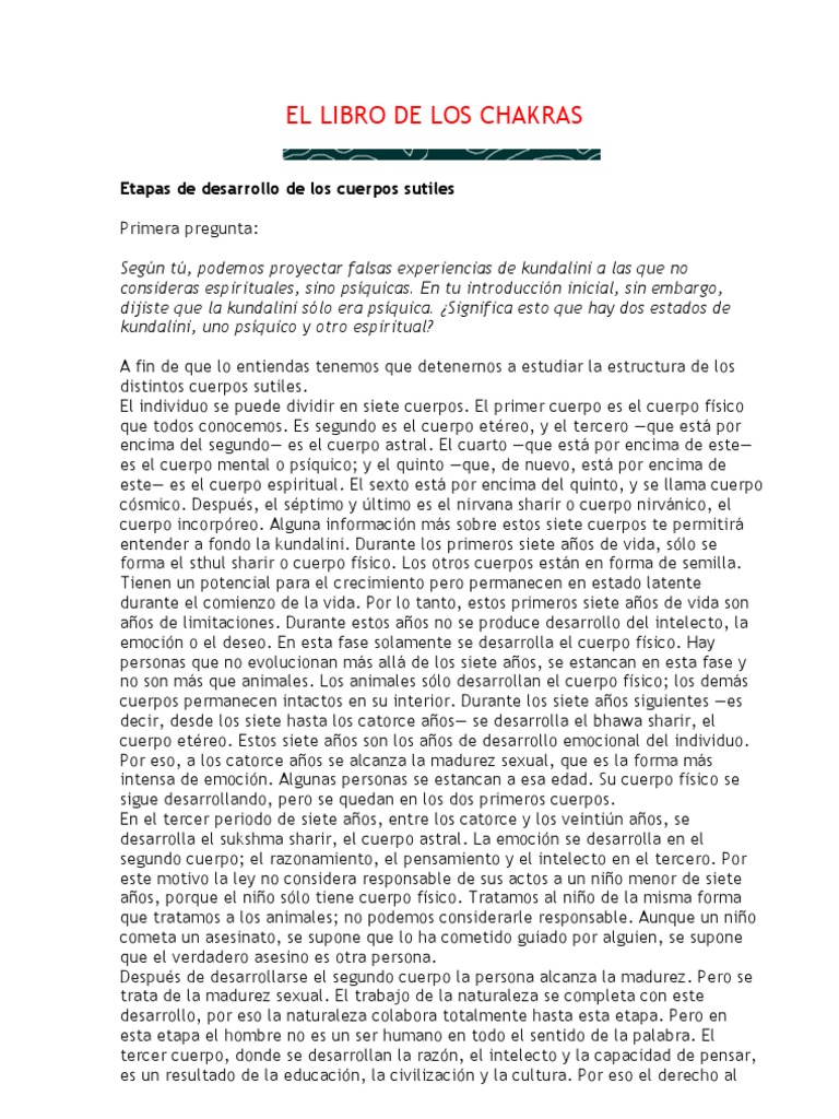 Libro El Libro De Los Chakras